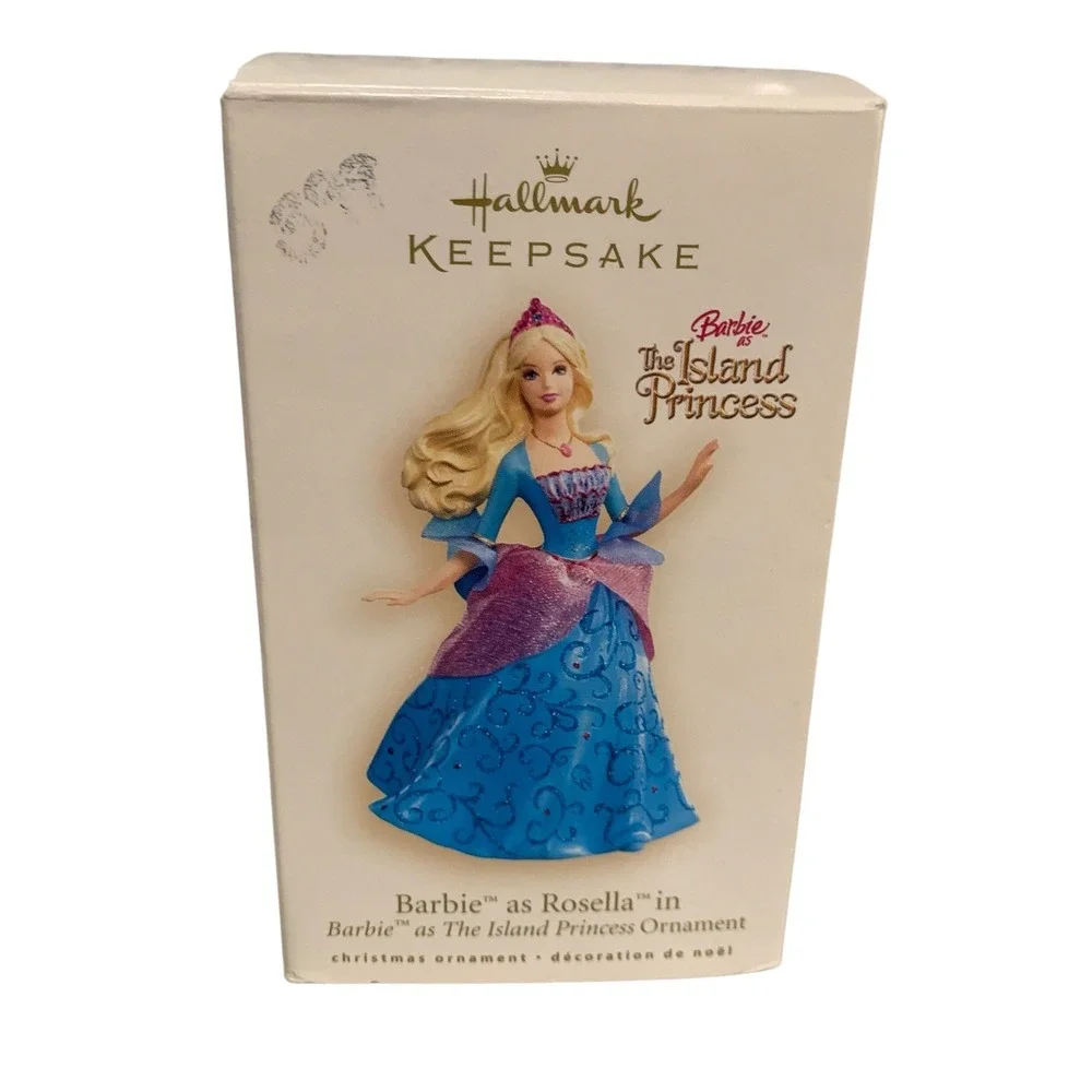 Rare 2007 Hallmark Barbie as Rosella Island Princess Ornament with Box